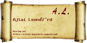 Ajtai Leonárd névjegykártya